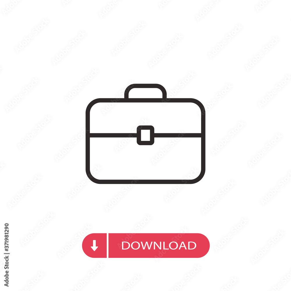 Briefcase icon vector. Suitcase sign Briefcase icon vector. Suitcase sign
