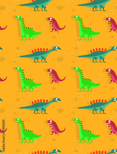 Cute dinosaur pattern design as vector