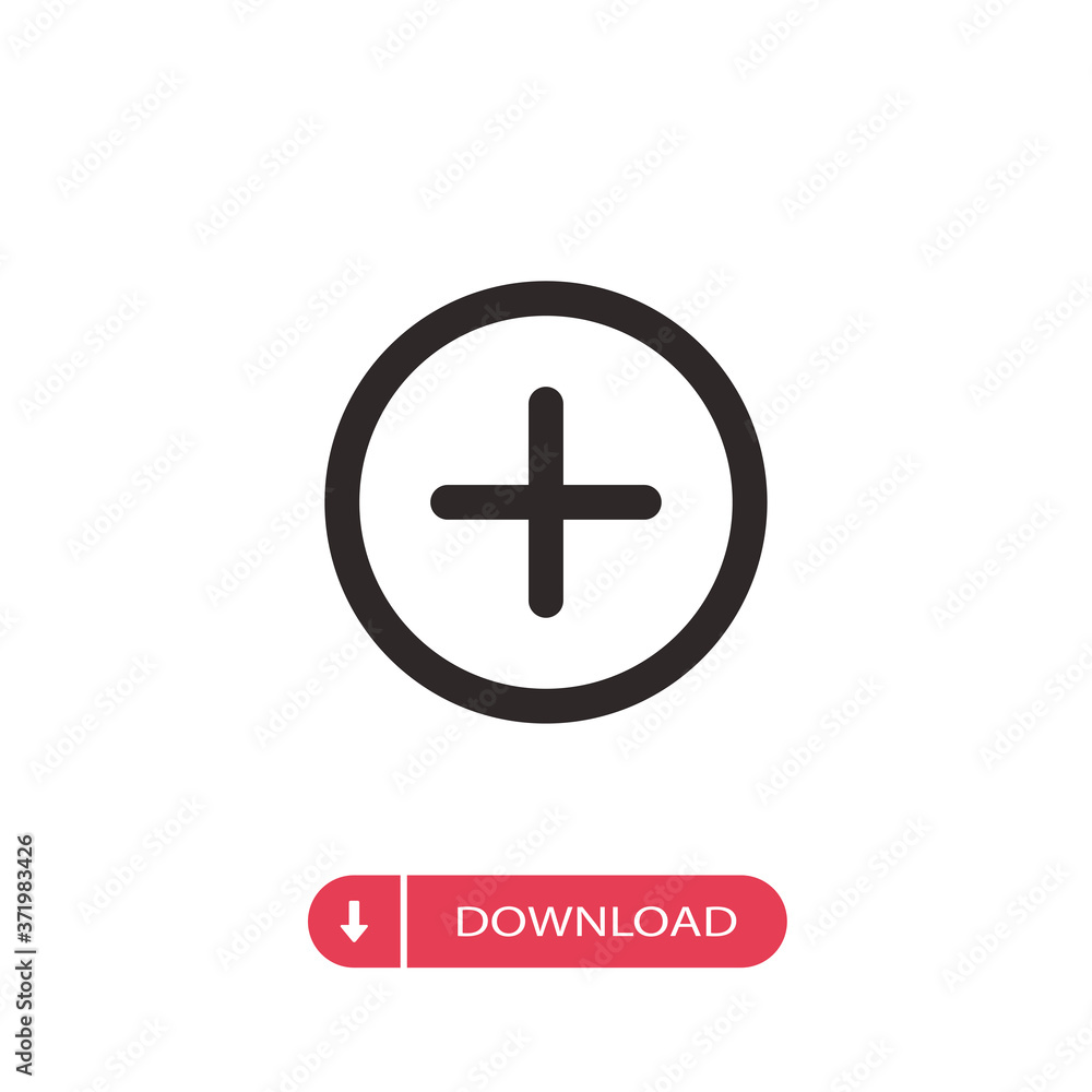 Plus icon vector. Add sign Plus icon vector. Add sign