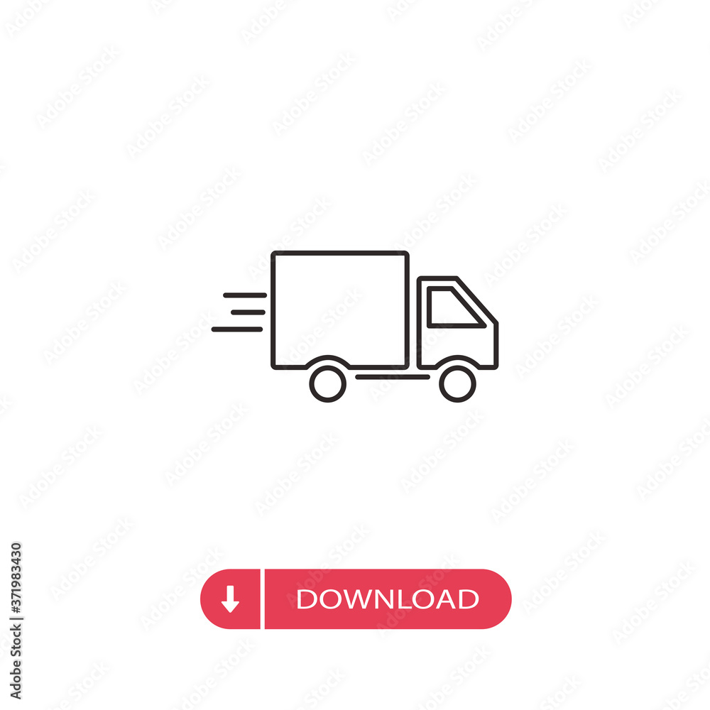 Delivery truck icon vector. Van sign Delivery truck icon vector. Van sign