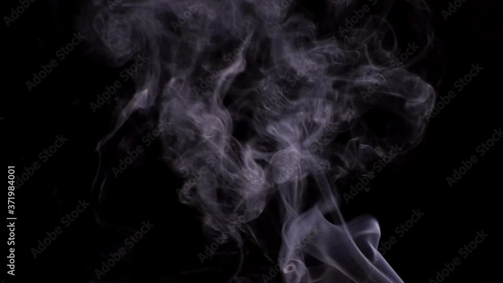 Abstract White Smoke on Black Background Abstract White Smoke on Black Background