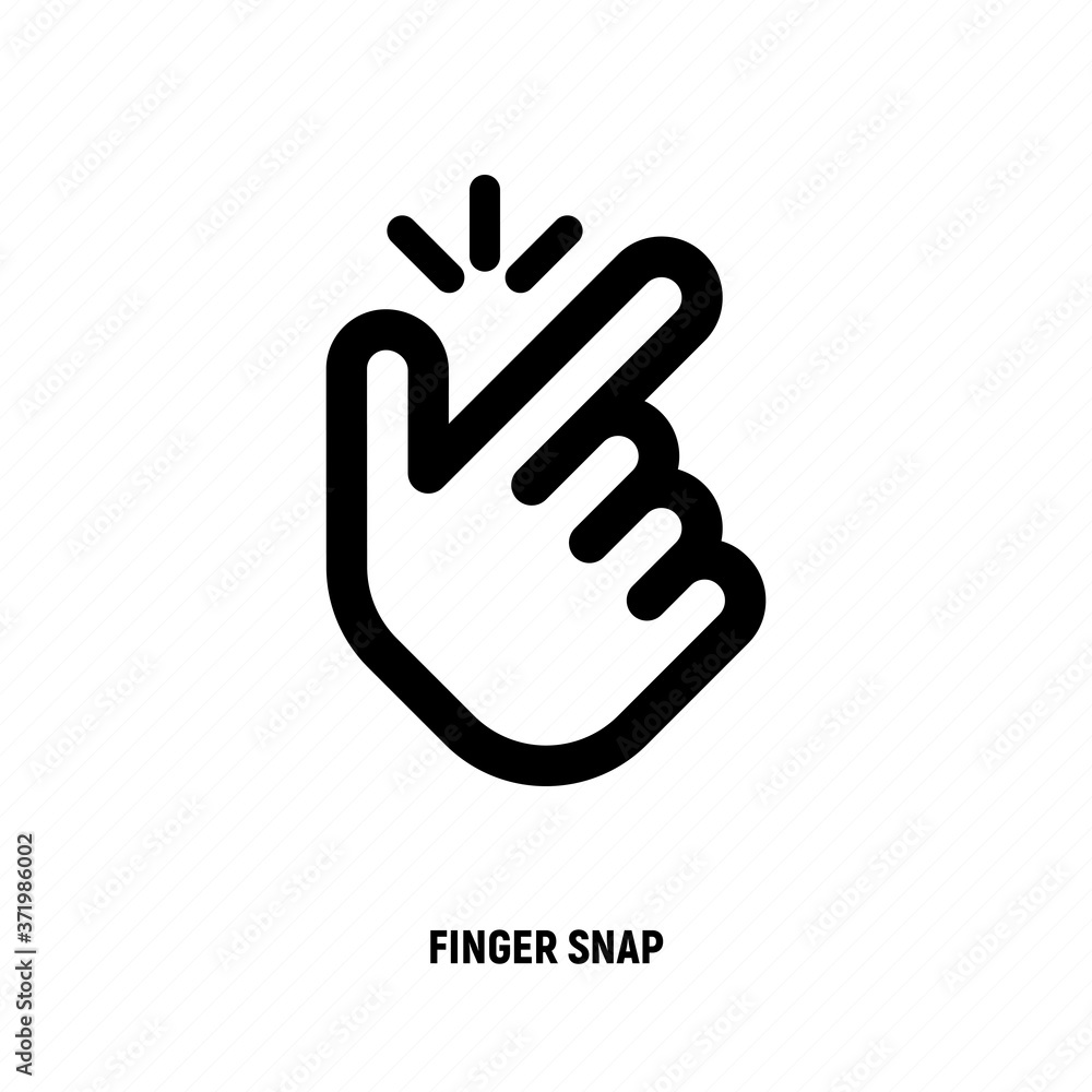 Snap of the fingers. Symbol of success, ok, okay, good. Hand gesture. Thin line icon. Vector illustration. Snap of the fingers. Symbol of success, ok, okay, good. Hand gesture. Thin line icon. Vector illustration.