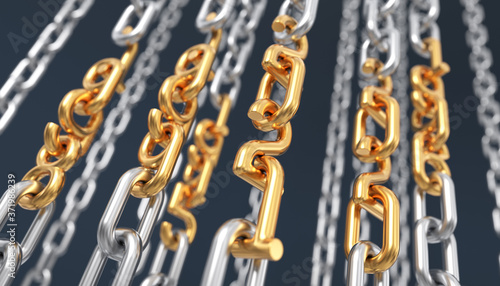 Chains With Gold Elements In The Form Of Digits Of Years