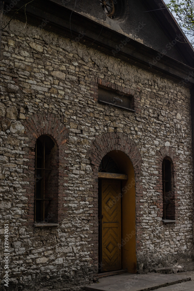 Old church windows and door