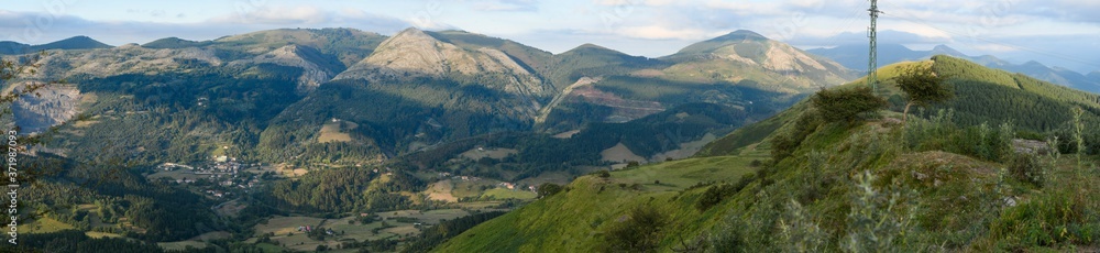Panoramic of the Sopuerta valley from Ubieta