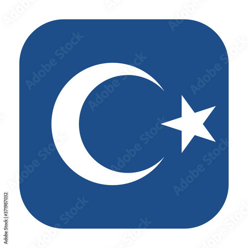 Blue rounded square national emblem of the Republic of Turkey icon, button isolated on a white background. EPS10 vector file Free Download Blue rounded square national emblem of the Republic of Turkey icon, button isolated on a white background. EPS10 vector file - GFXLoad