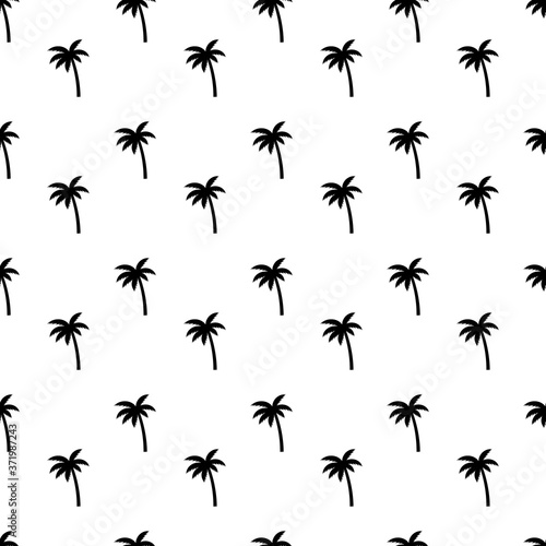 Seamless palm tree pattern texture. Palm tree print vector illustration background. © Віталій Баріда