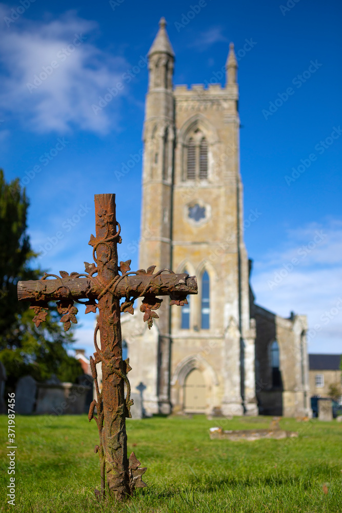 Ornate Cross in the Grounds of Holy Trinity Church in Shaftesbury, UK