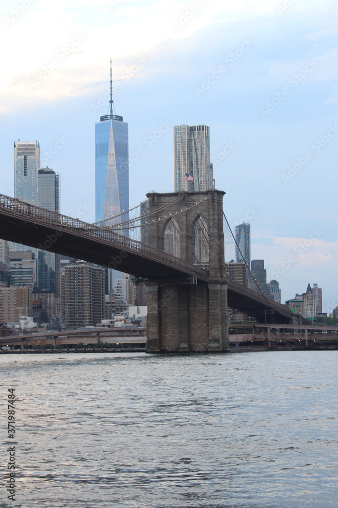 The Brooklyn Bridge in New York. The Brooklyn Bridge in New York.