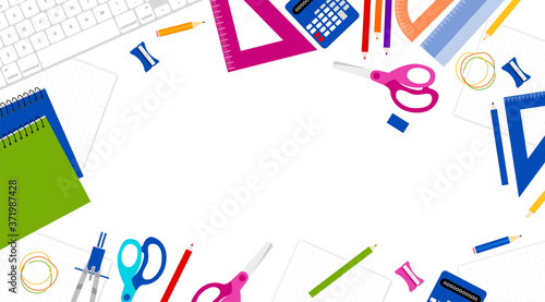 sfondo, materiale scolastico, scuola, studiare