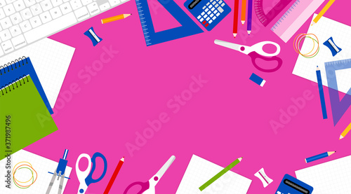 sfondo, materiale scolastico, scuola, studiare