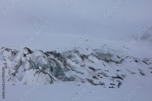 アイスランドの冬、氷河 © Hitoshi
