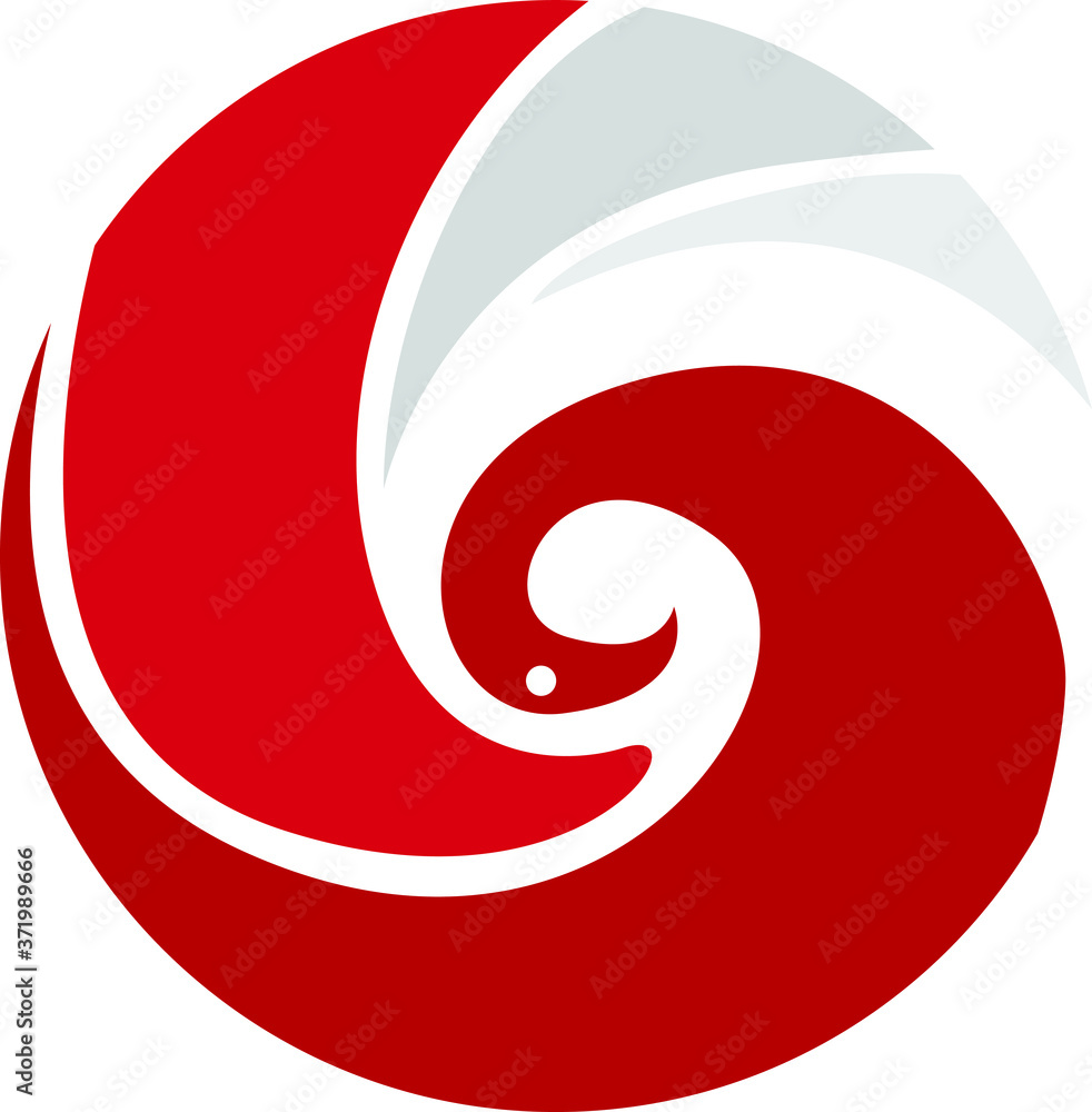 Vector Design of a Bird Logo in Red and White with Circle Theme Vector Design of a Bird Logo in Red and White with Circle Theme