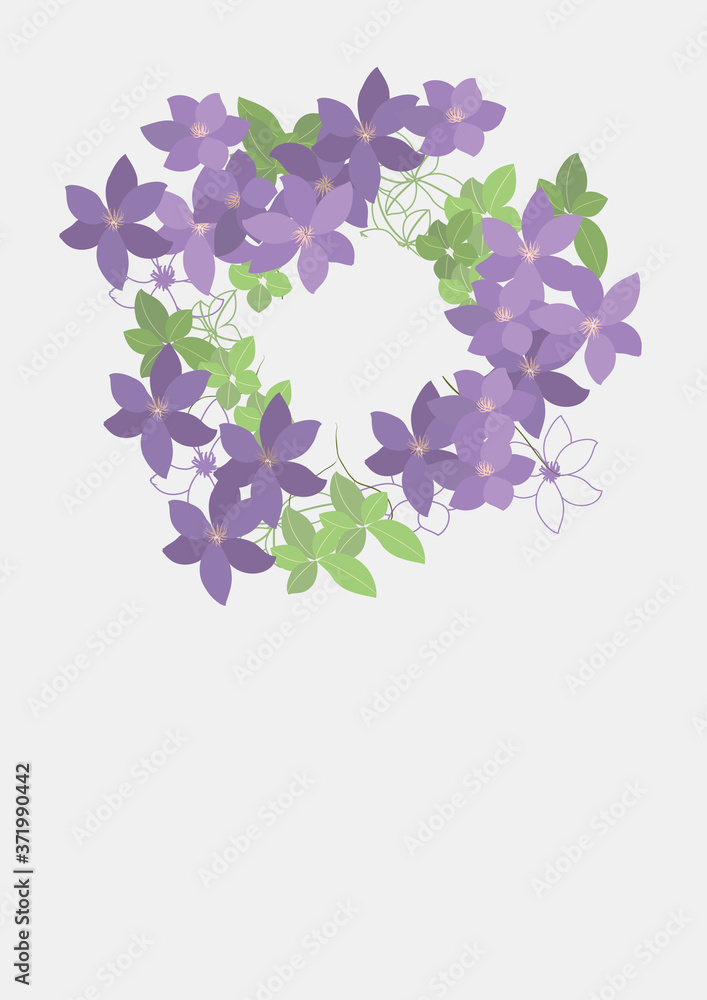 Floral Clean Template with bouquets of flowers without text. Vector illustration Floral Clean Template with bouquets of flowers without text. Vector illustration