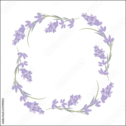 Fresh cut fragrant lavender plant flowers bunch and single, realistic icons set isolated vector illustration