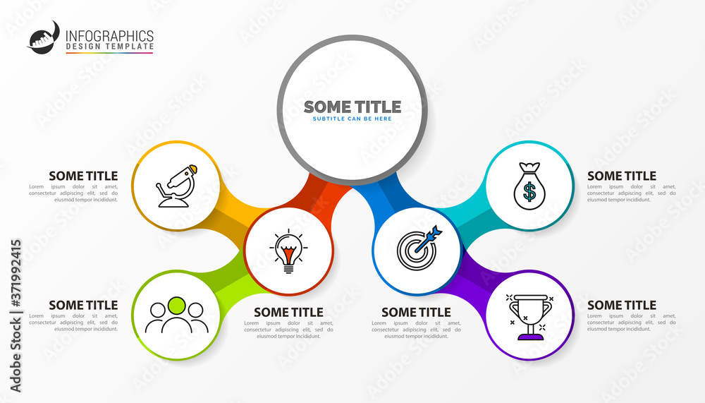 Infographic design template. Creative concept with 6 steps Infographic design template. Creative concept with 6 steps