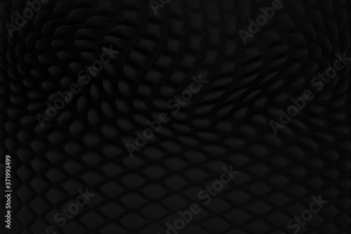 Wallpaper Mural High technology monochrome cymatics abstract background. Organic cyberpunk structure. Three-dimensional render visualization of sound wave effect. Torontodigital.ca