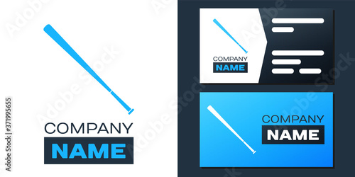 Logotype Baseball bat icon isolated on white background. Logo design template element. Vector.