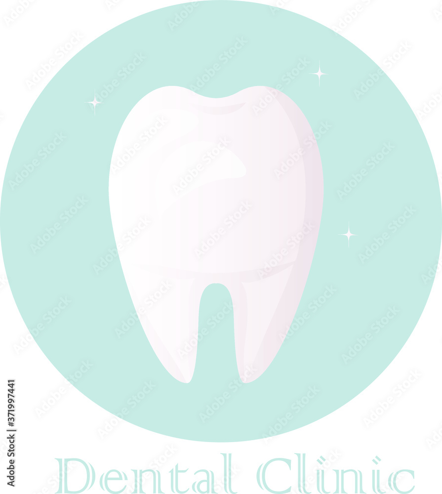 Healthy white tooth without damage. Oral hygiene. Icon for dental clinic. Flat design, Healthy white tooth without damage. Oral hygiene. Icon for dental clinic. Flat design,
