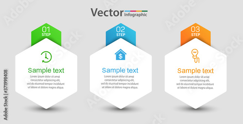 Vector infographic template with 3 options  workflow  process chart. Can be used for workflow layout  diagram  annual report  web design  steps or processes 