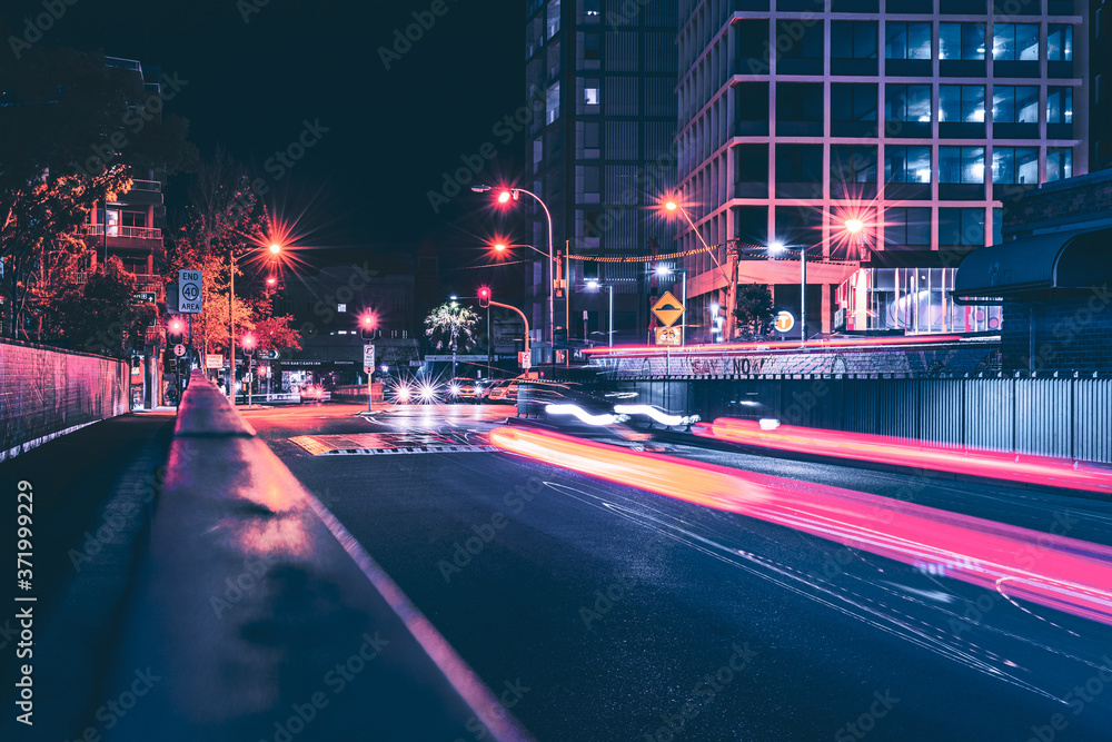 traffic in city at night traffic in city at night