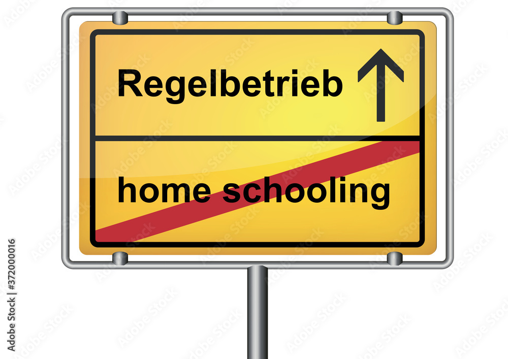 Symbolbild, Ortsschild, Lockerung oder Ende der Corona-Krise, Corona-Virus, Coronavirus, Deutschland, home schooling, Regelbetrieb, Schule, Schubeginn Symbolbild, Ortsschild, Lockerung oder Ende der Corona-Krise, Corona-Virus, Coronavirus, Deutschland, home schooling, Regelbetrieb, Schule, Schubeginn