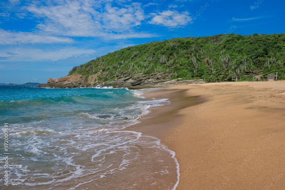 Praia das Caravelas, Rocky beach, Buzios, Rio de Janeiro, Brazil Stock ...