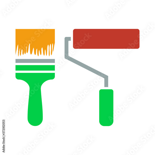Icon Of Construction Paint Brushes