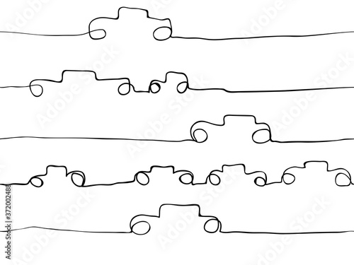 simple childish continuous lines art seamless pattern for card, background, wallpaper, texture, banner, label etc. vector design