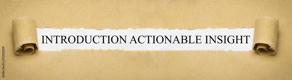Introduction Actionable Insight Introduction Actionable Insight