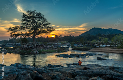 River trail in Muchnar, district Dantewada, Chhattisgarh, India photo