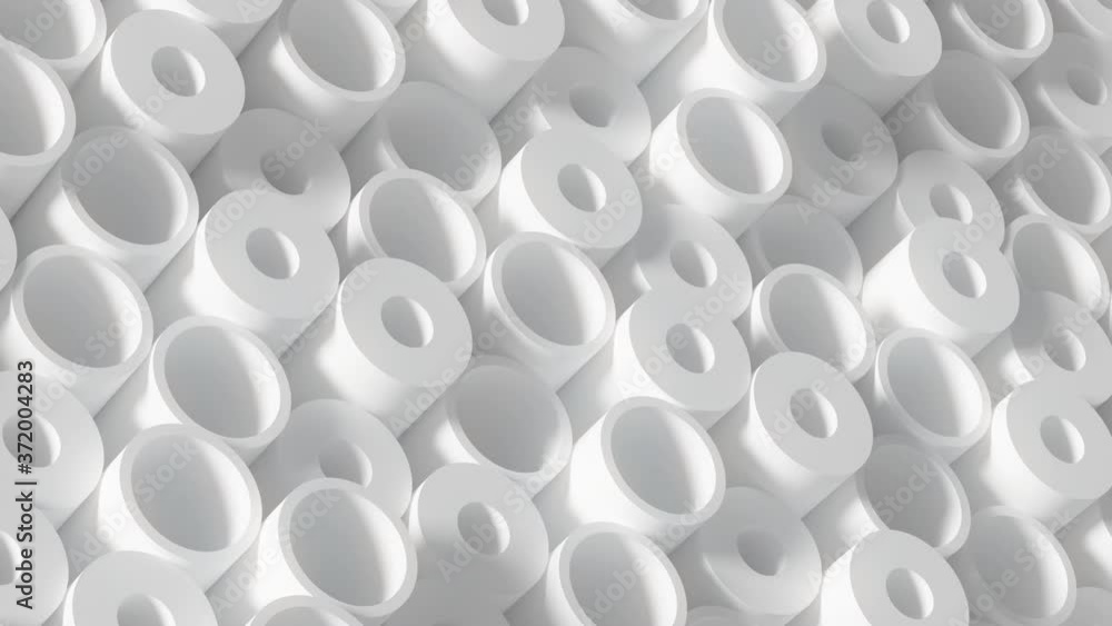 Abstract Tubes Geometric Surface Loop 1 White: elegant, smooth animation of a group of porcelain white tubes. Clean, abstract motion background. Many white pipes. Minimal white 3D animation. 4K Abstract Tubes Geometric Surface Loop 1 White: elegant, smooth animation of a group of porcelain white tubes. Clean, abstract motion background. Many white pipes. Minimal white 3D animation. 4K