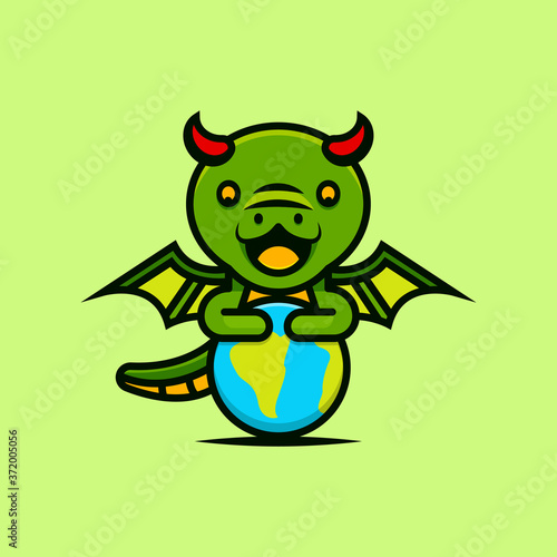 cute dragons are guarding the earth