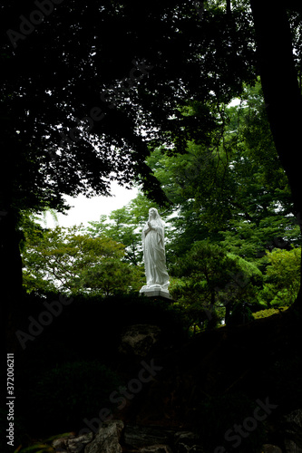 Religion pray faith.Virgine Mary statue Chatholic church. photo