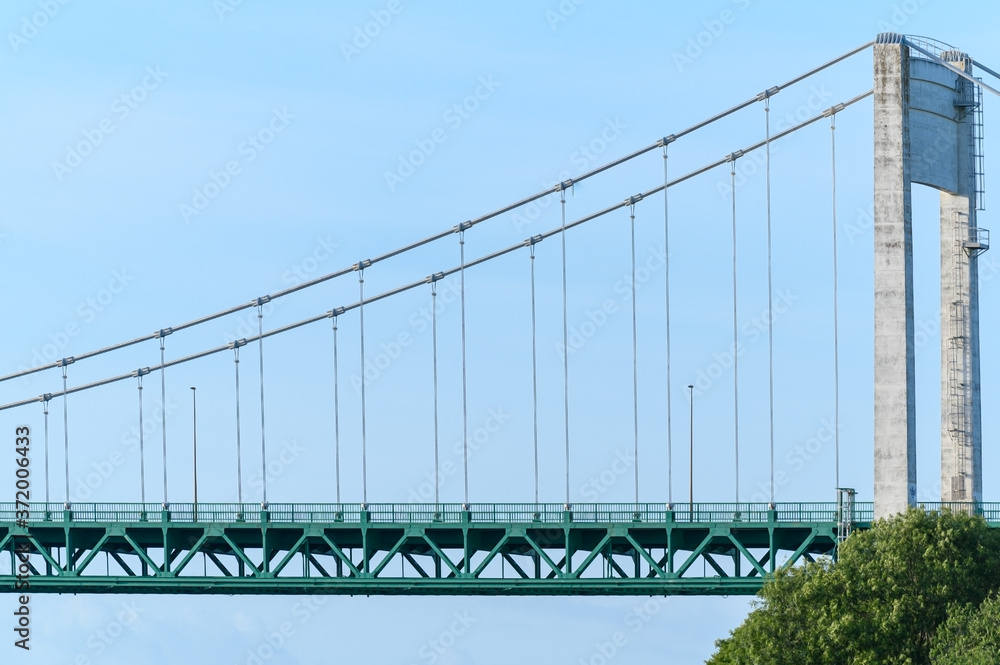 A highway bridge suspended in the air A highway bridge suspended in the air