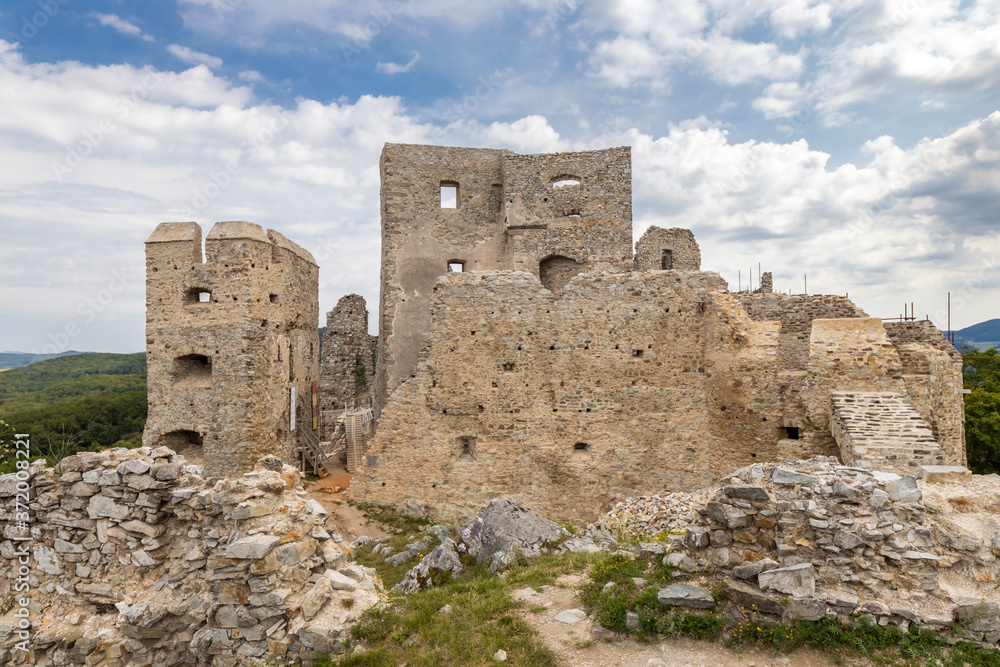 Ruins of Hrusov Castle, Zlate Moravce District, Nitra Region, Slovakia