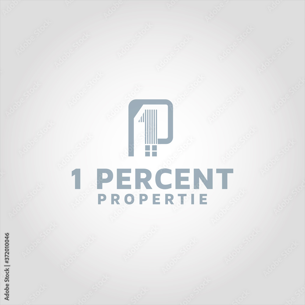 Real estate with letter 1 adobe stock logo design template idea Real estate with letter 1 adobe stock logo design template idea