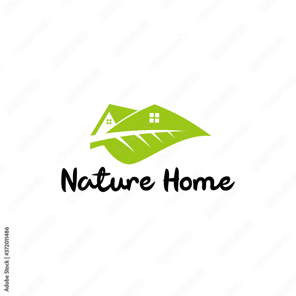 Home Nature logo. Eco building & landmark Logo abstract design vector template. Real estate logo Home Nature logo. Eco building & landmark Logo abstract design vector template. Real estate logo