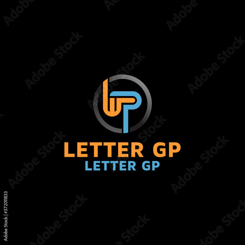 LETTER GP adobe stock logo design template idea and inspiration