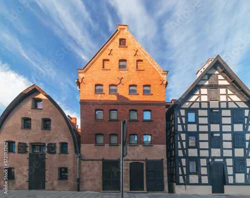 Obraz na płótnie Old German granaries. Bydgoszcz Poland w salonie