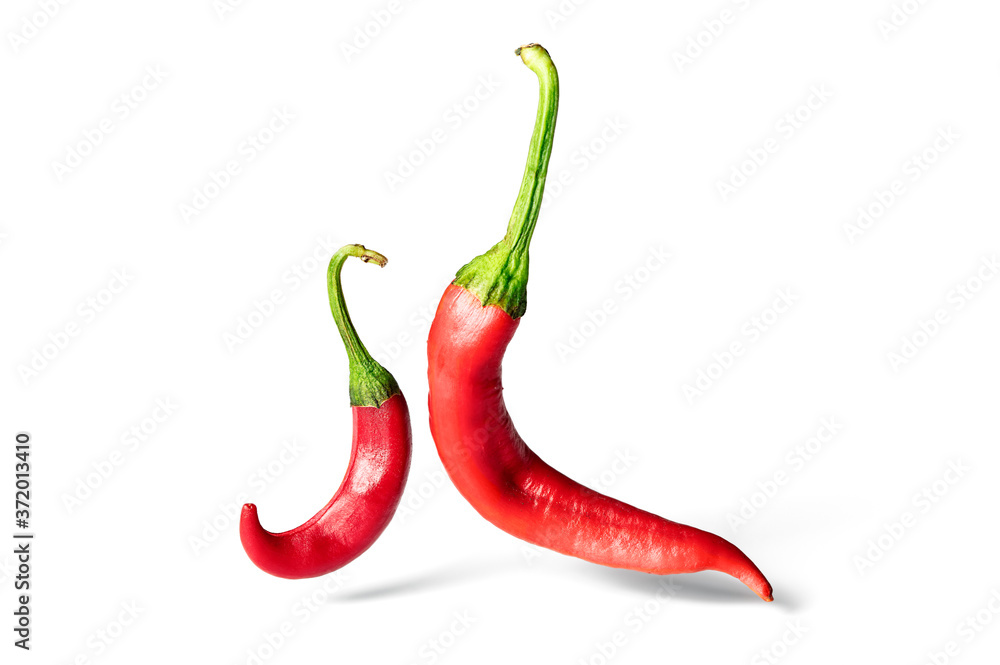 Red hot chili pepper isolated on a white background Red hot chili pepper isolated on a white background
