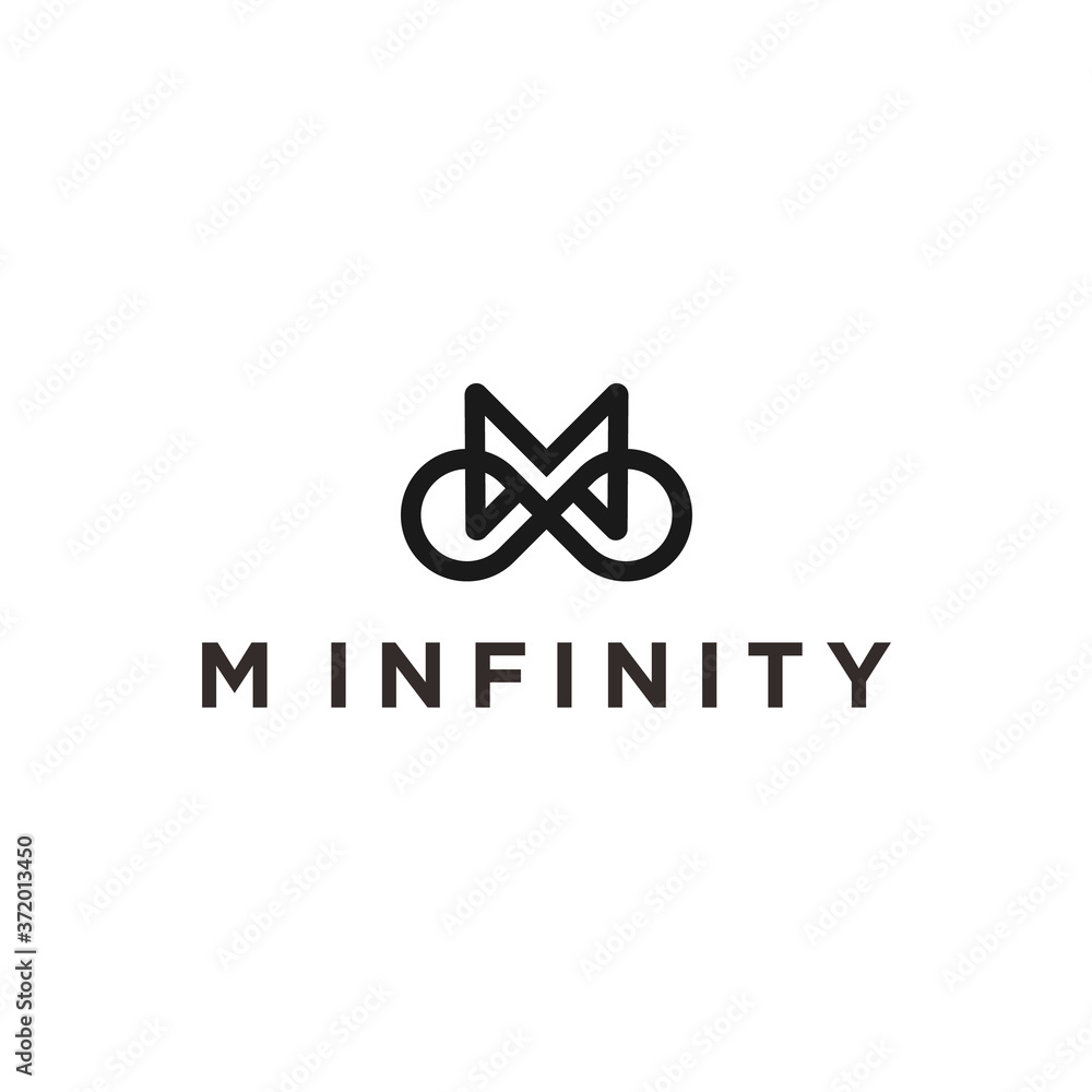 abstract m logo. infinity icon abstract m logo. infinity icon