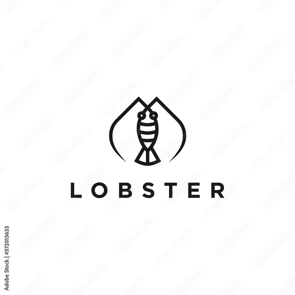 Obraz premium abstract lobster logo. lobster icon