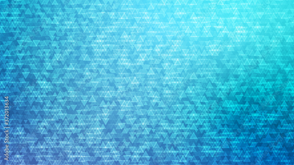 Blue futuristic background. Triangle pattern. Geometric vector template. Empty space. Use like print or banner. Many triangular shapes