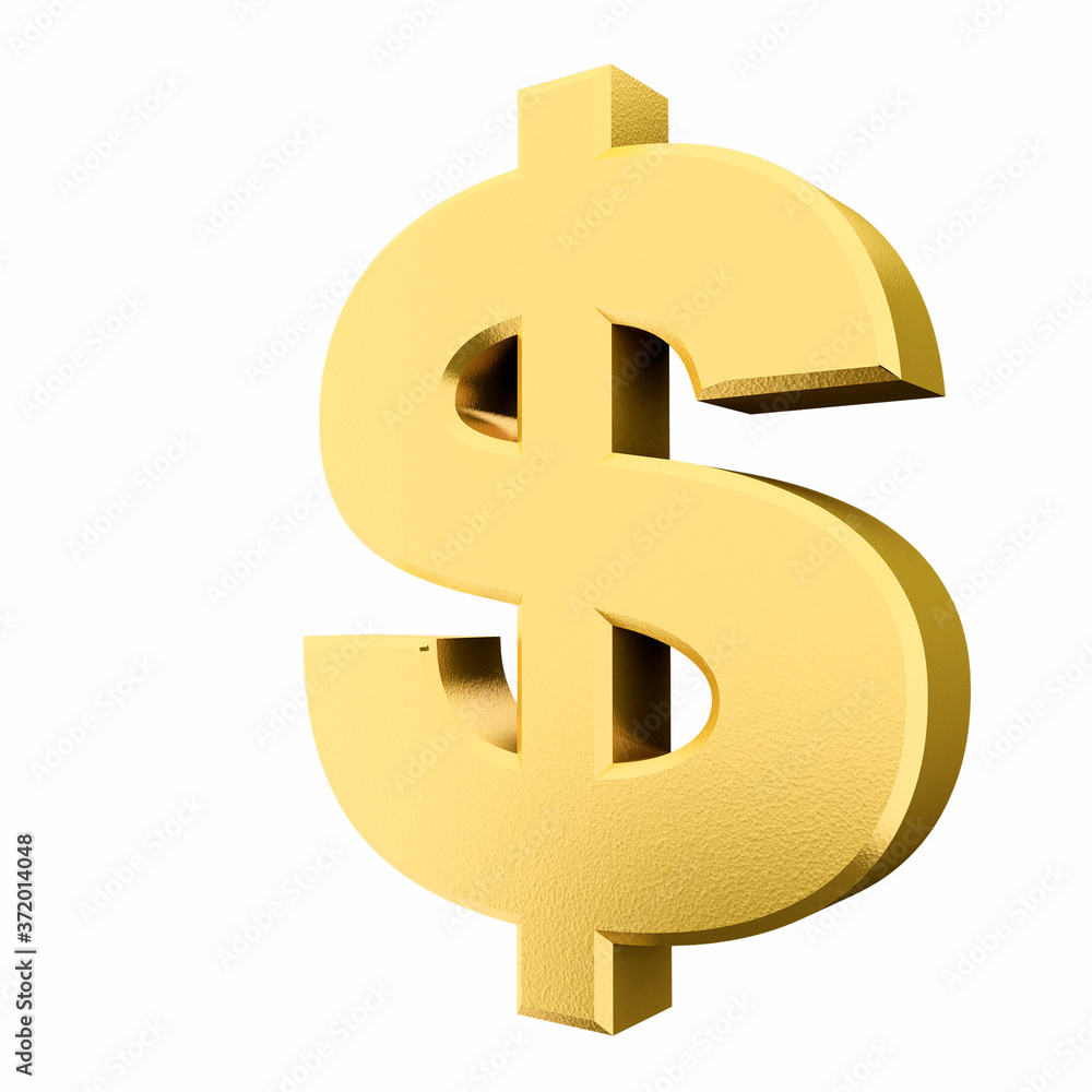 Obraz premium gold dollar sign