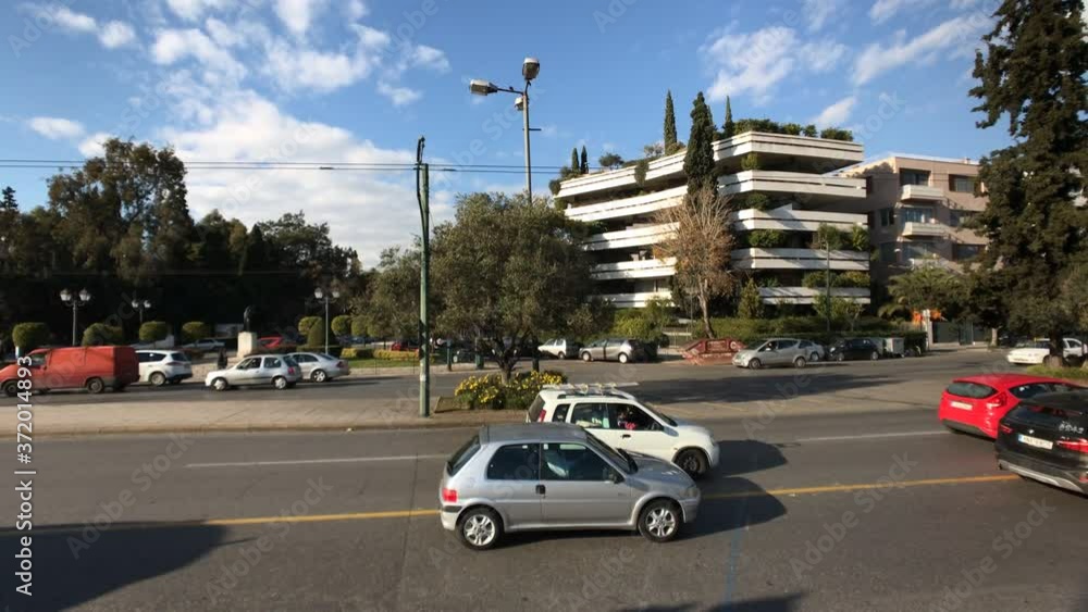 Cars in traffic in Athens, Greece Cars in traffic in Athens, Greece