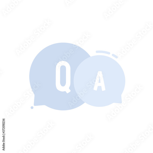 cartoon question and answer bubble