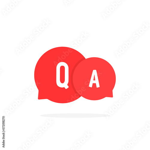 red cartoon bubble like question answer