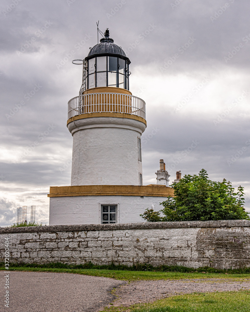 Cromarty Lighthouse was designed by Robert Louis Stevenson's uncle, Alan Stevenson. It became operational in 1846 