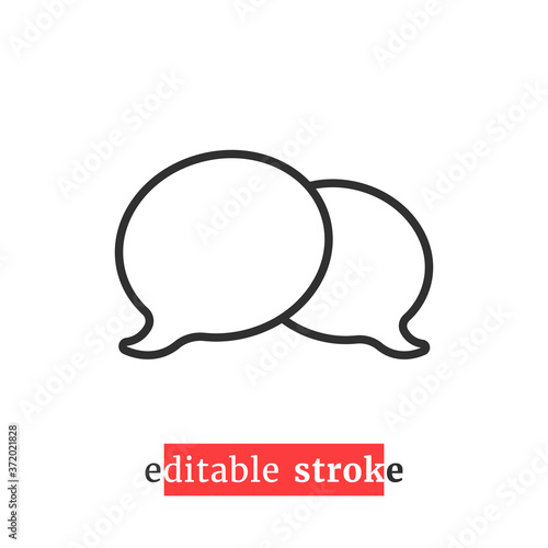 minimal editable stroke chat room icon